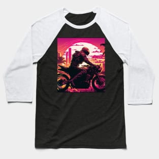 Synthwave Retrowave Vaporwave Chillwave Outrun Biker Baseball T-Shirt